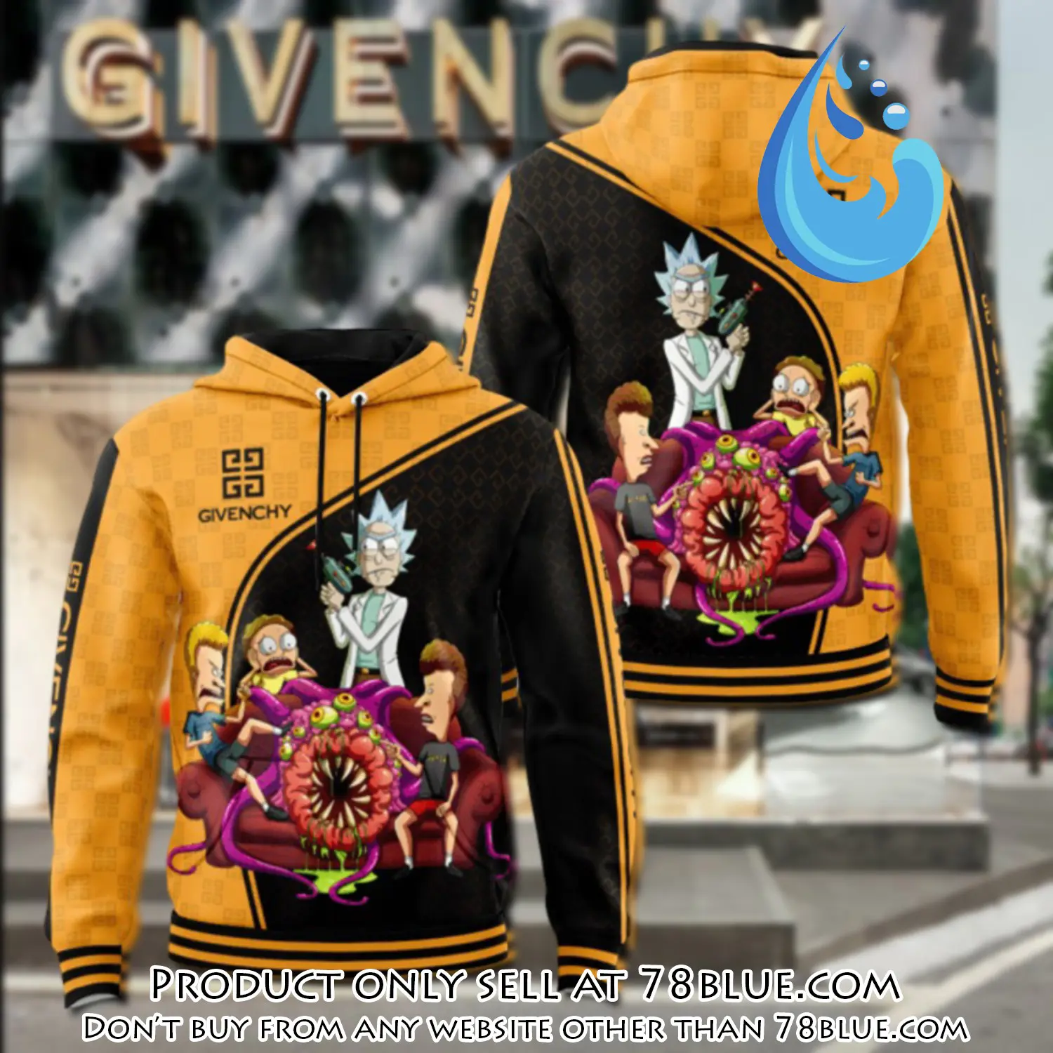Givenchy rick and morty unisex hoodie luxury brand gifts  jh2010 78b0426273